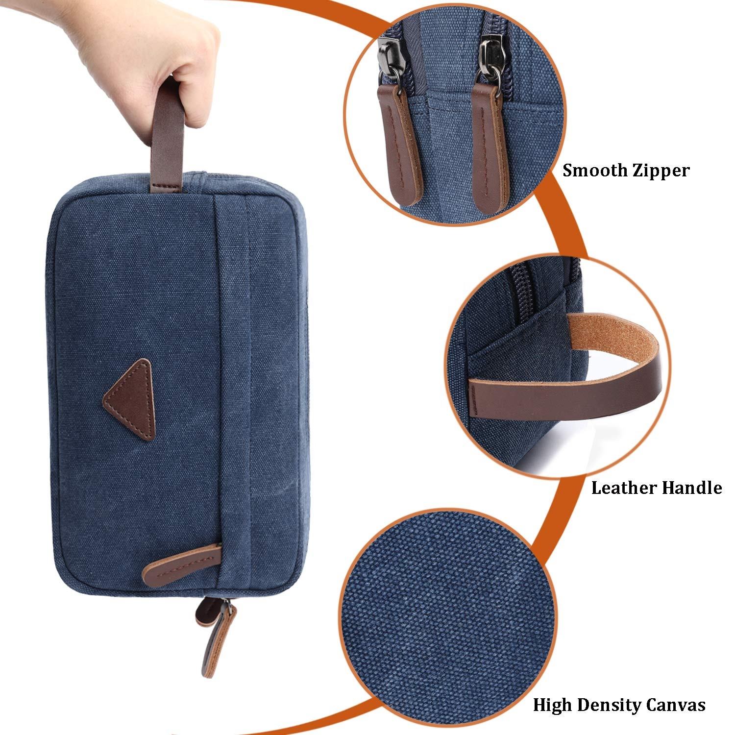 Reutilizável novo design de lona embalagem cosmética kits dopp organizador bolsa masculina de viagem artigos de higiene pessoal unissex personalizado