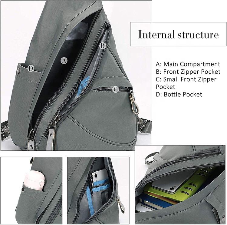 Mochila transversal de ombro pequena personalizada para uso externo, ciclismo, caminhadas, mochila de viagem, bolsa de peito, logotipo