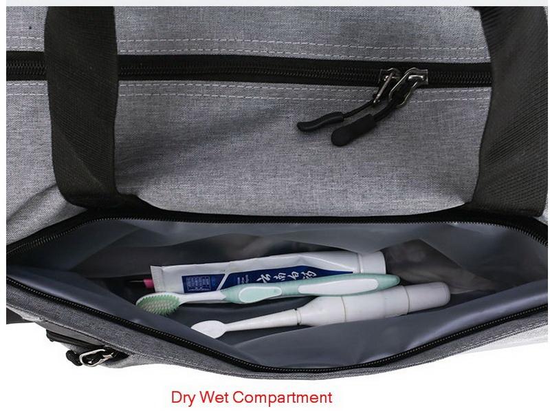 Designer RPET organizador de esportes de bagagem bolsas de viagem para academia bolsa personalizada para pernoite com compartimento para sapatos e bolso molhado