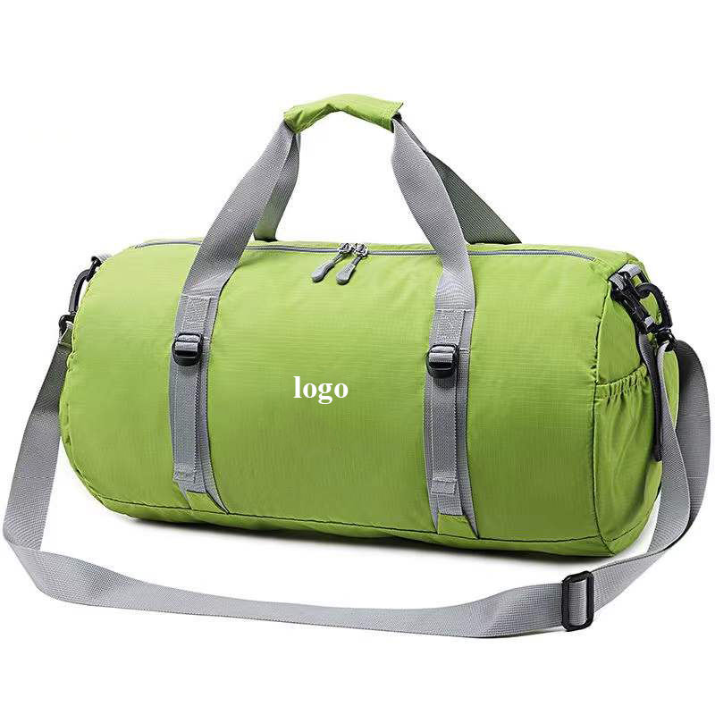 bolsa de viagem grande dobrável à prova d'água de marca própria com bolsos internos bolsa de bagagem leve de 16 e 18 polegadas