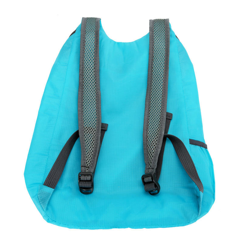 Mochila dobrável para compras ao ar livre, mochila casual, logotipo personalizado, mochila esportiva 210d, leve, daypacks