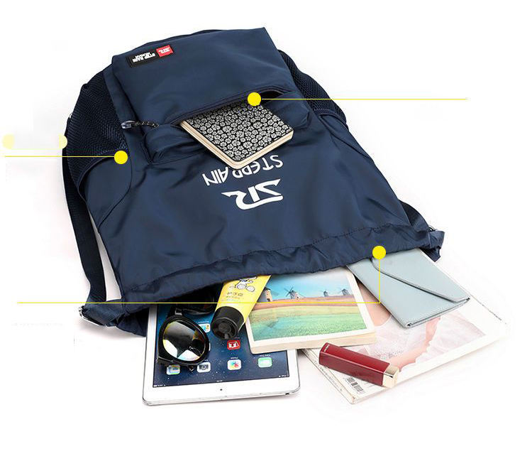 Venda imperdível mochila colorida personalizada com cordão sacos de cordão ao ar livre mochila de poeira à prova dwaterproof água